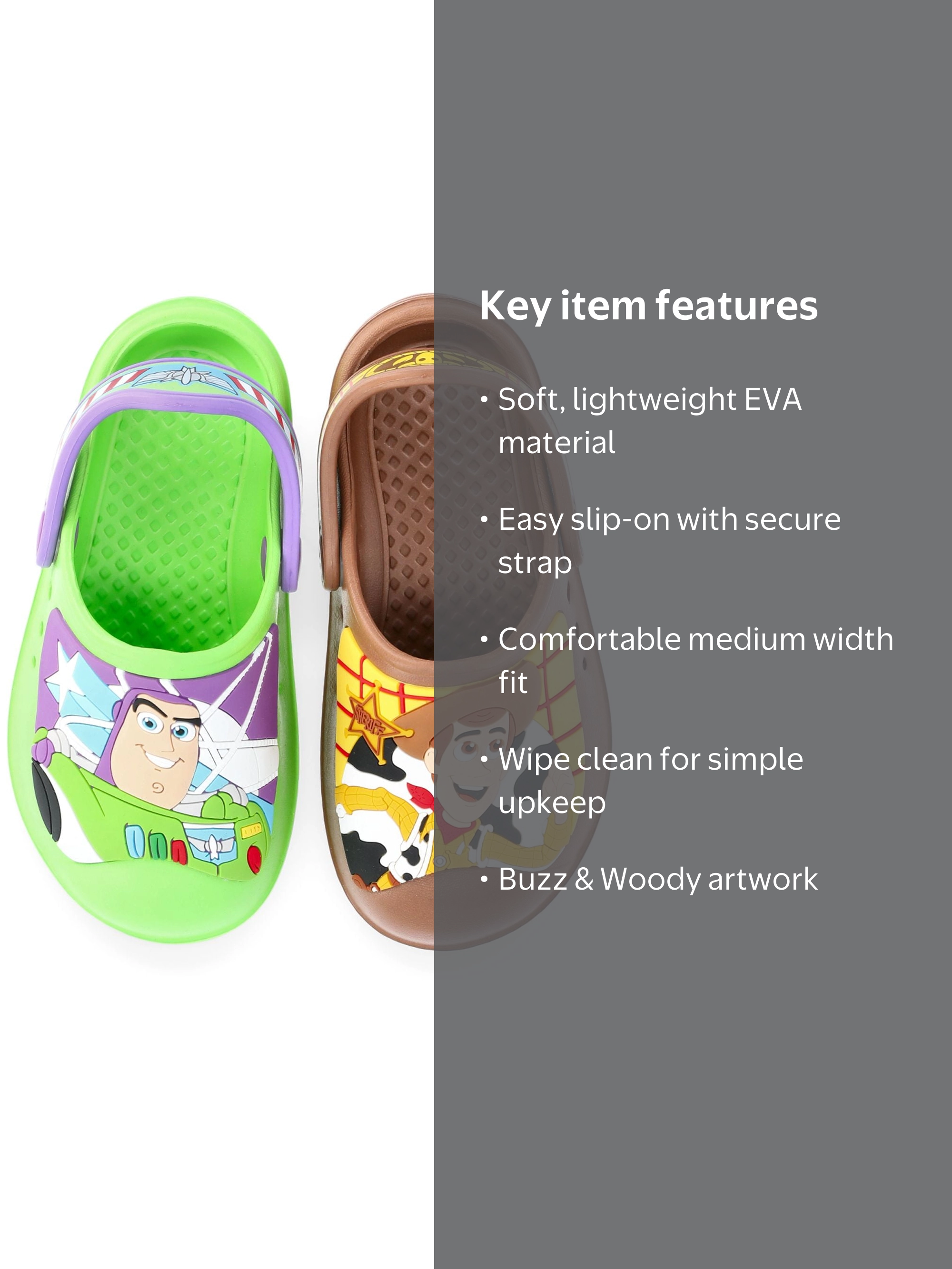 Disney Pixar Toy Story Toddler Boys Buzz and Woody Clogs - Walmart.com