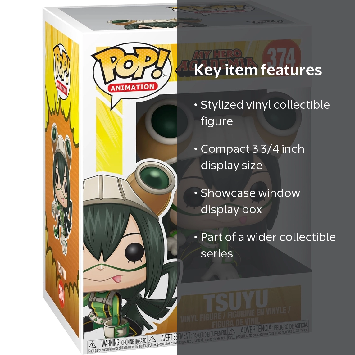 Funko, My Hero Academia Tsuyu, Vinyl Collectible, 3/4 Inch