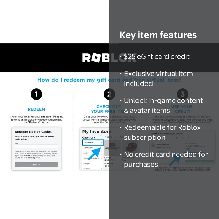 Roblox $25 eGift Card [Digital] + Exclusive Virtual Item