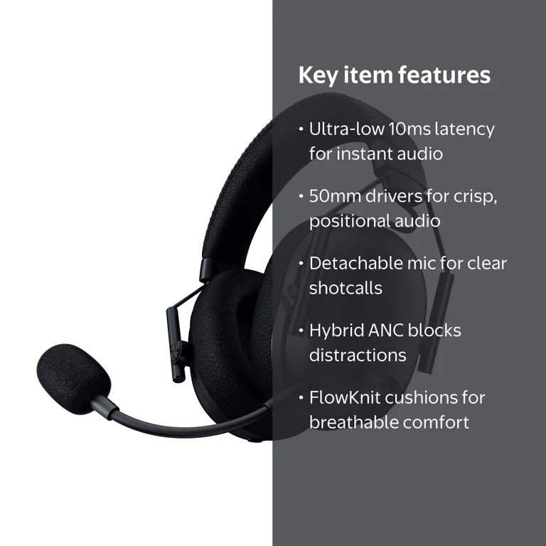 Razer, Wireless ANC Gaming Headset, V3 Pro, 2.4Ghz Bluetooth