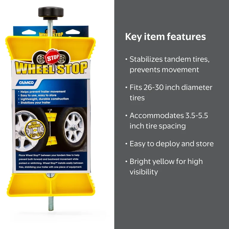 Camco RV Wheel Stop - Fits 26-inch to 30-inch Diameter Tires
