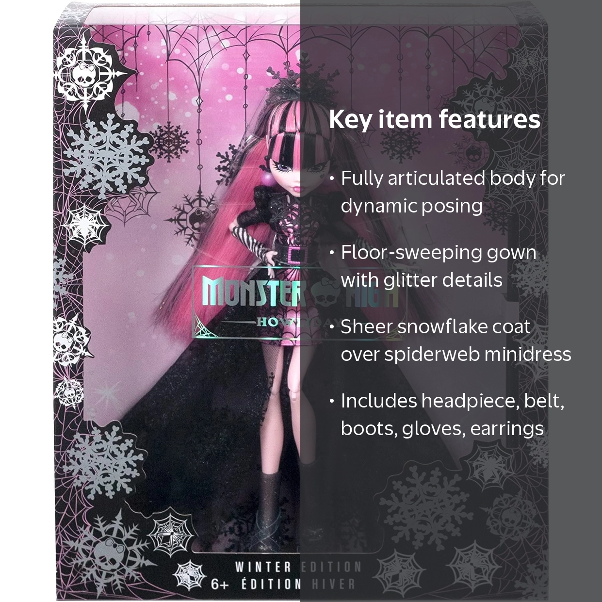 Monster High Howliday Draculaura Doll HKX67 Winter Edition