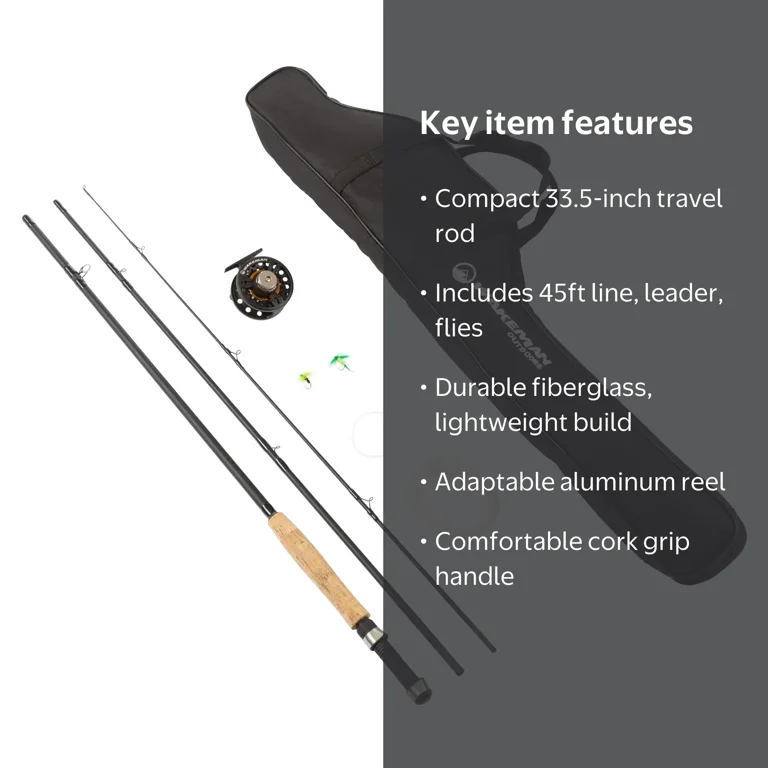 buying a fly fishing rod and reel PLUSINNO Combo, 4 Piece Lightweight Ultra-Portable Graphite Fly Rod 5/6 9' Complete Starter Package with Carrier Bag : Sports & Outdoors value and dependability. The Best Trout Fly Rods