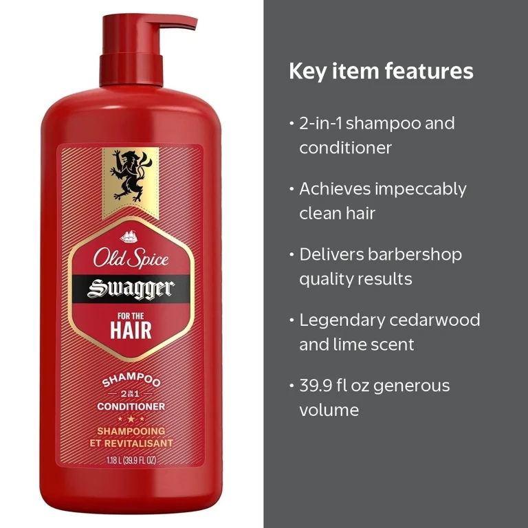Old Spice, 2 in 1 Shampoo and Conditioner for Men, 39.9 Fl Oz