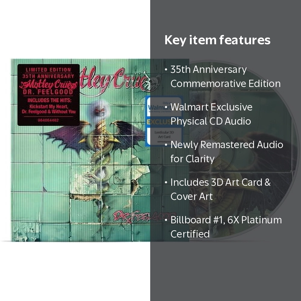 Motley Crue - Dr. Feelgood (35th Anniversary) Walmart Exclusive