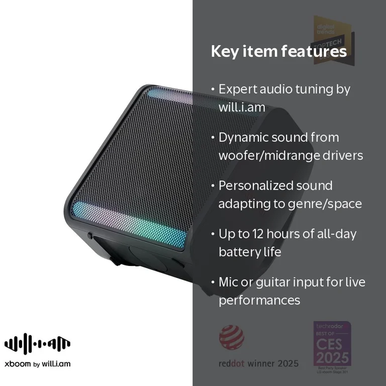 LG, Bluetooth Speaker, Stage 301, xboom Signature Sound - Walmart.com