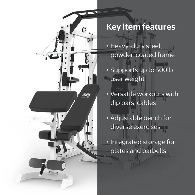 Marcy, Power Cage, SM-7409, with Bench Press and Squat Rack