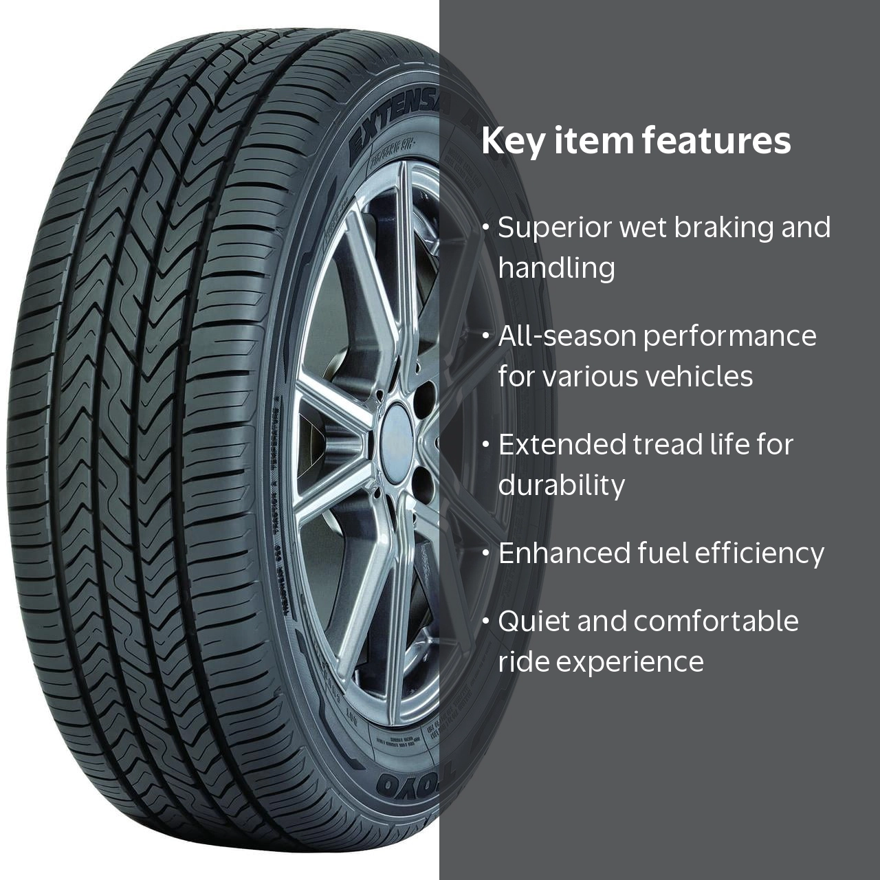 Toyo Extensa A/S II 205/60R16 92H Tire for Kia Soul, Nissan Sentra