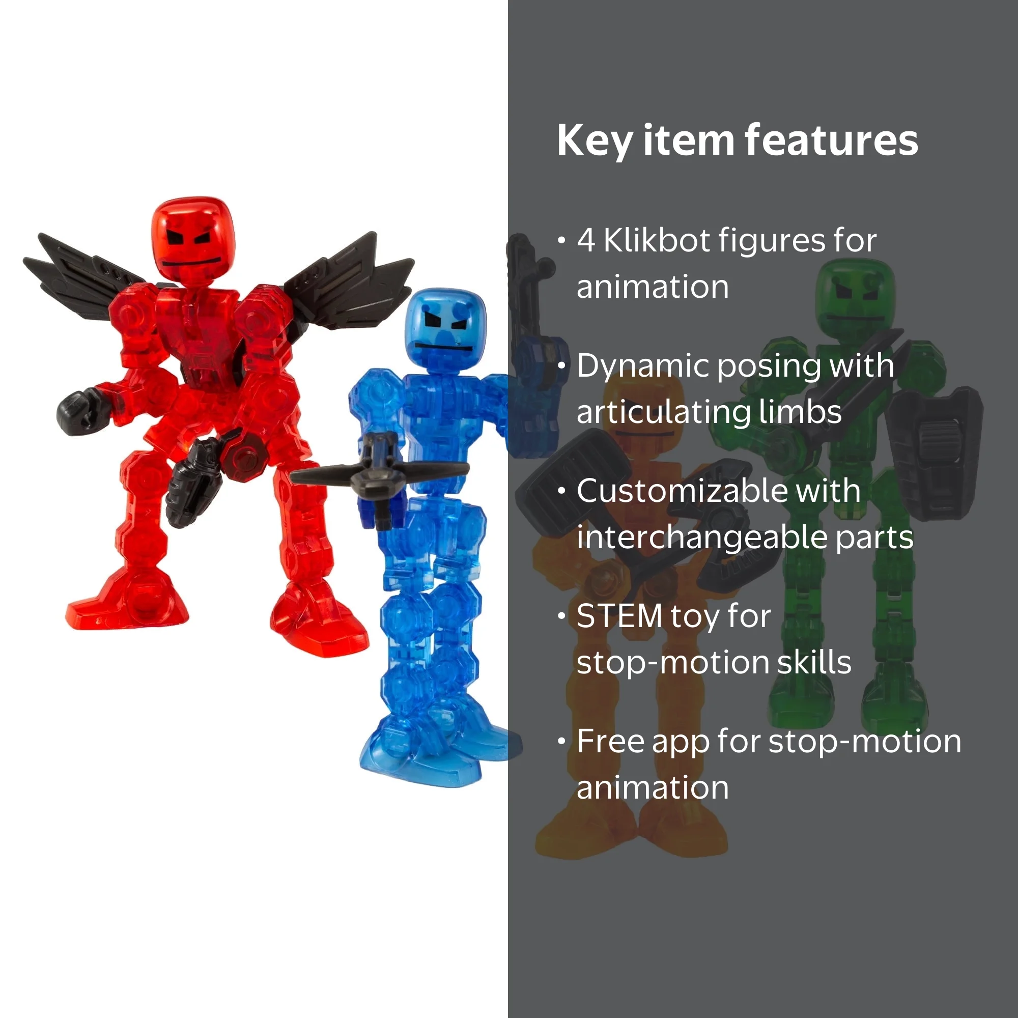 Zing Klikbot Series 1 Hero Action Pack with Axil, Helix, Cosmo