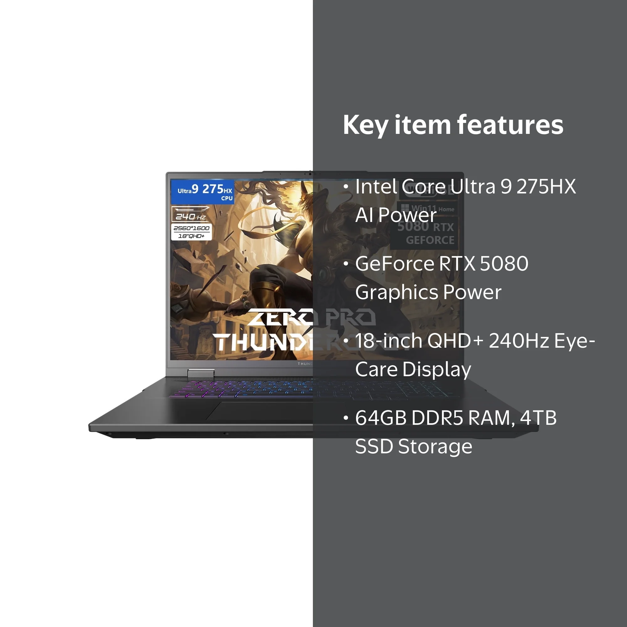 THUNDEROBOT Zero 18 Pro Laptop, 18
