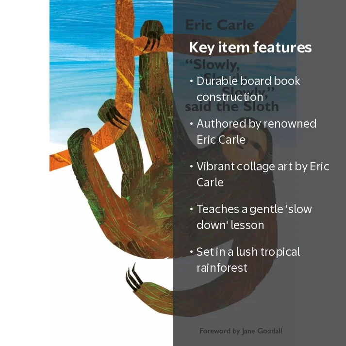 Slowly, Slowly, Slowly, Said the Sloth (Board Book) - Walmart.com