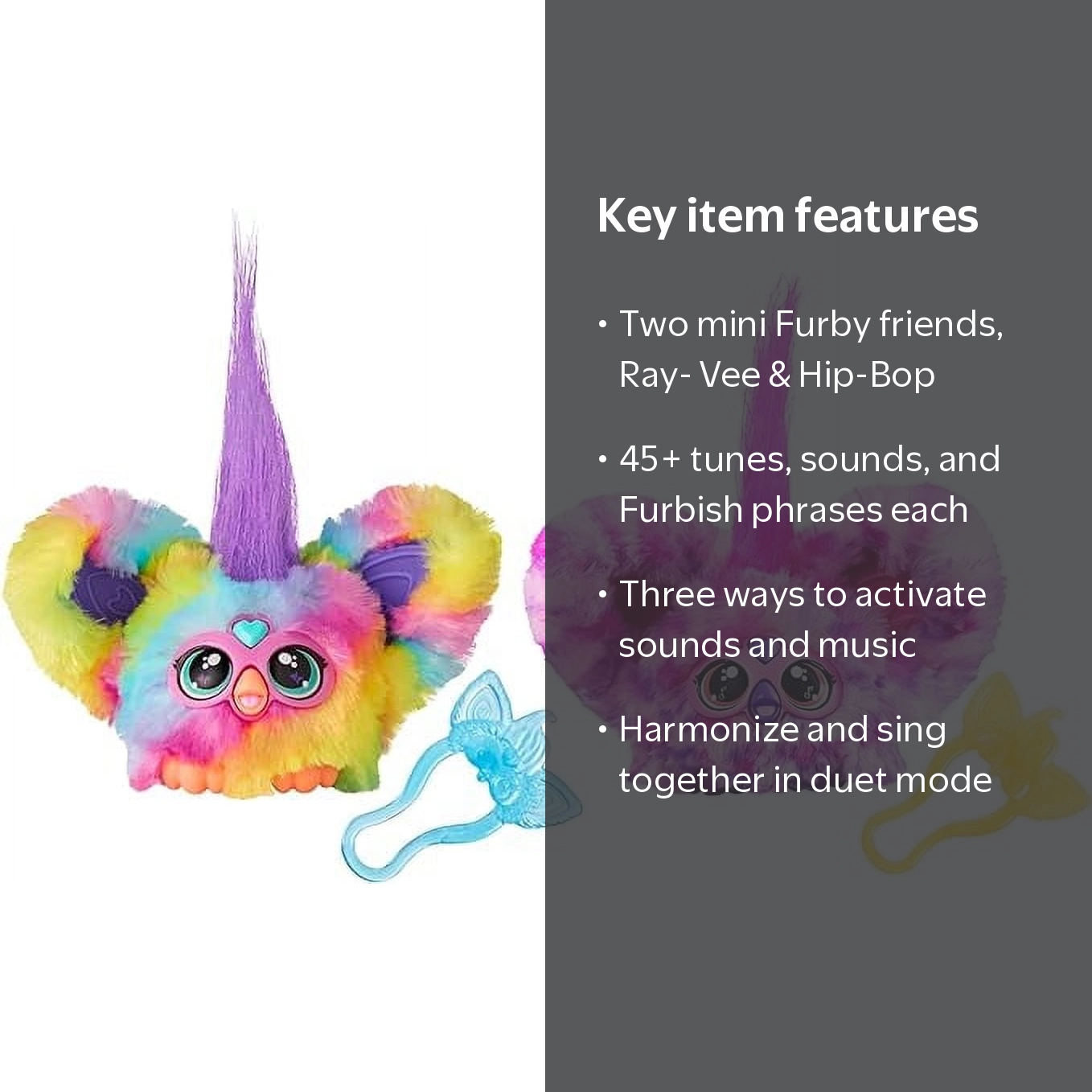 Hasbro, Furby Furblets 2-Pack, Mini Friends Ray-Vee and Hip-Bop