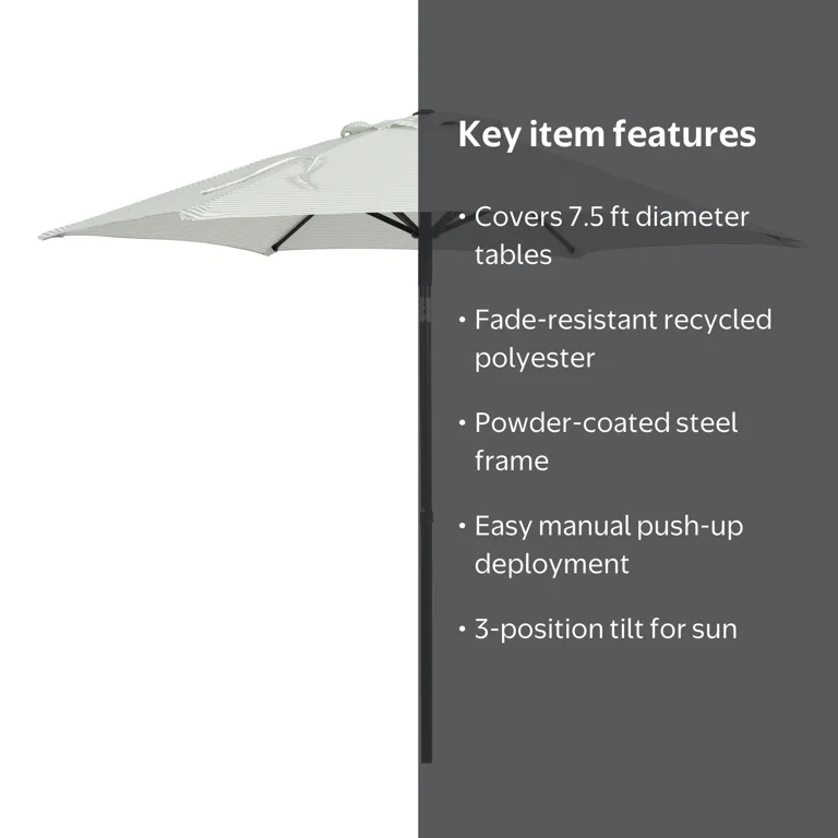 9 ft. patio umbrellas with tilt 9'ft Umbrella Push Button Sunbrella® Double Wind Vents metric Dunham Teak Wood 3 Length:154W The double