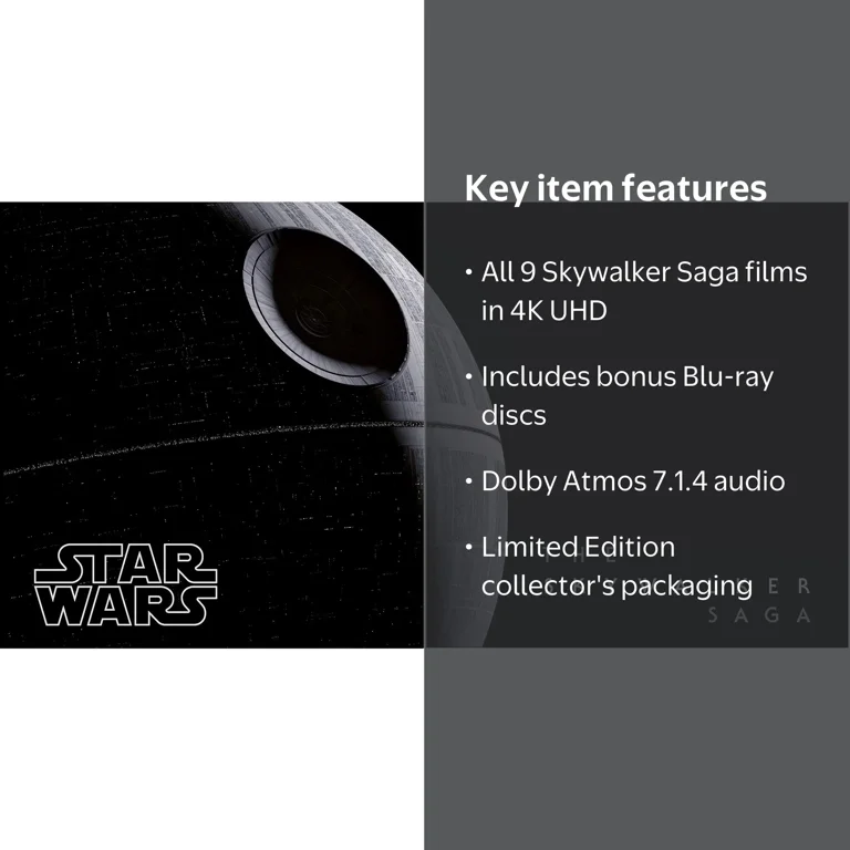 Star Wars: The Skywalker Saga Blu-Ray 4K UHD Box Set, Limited