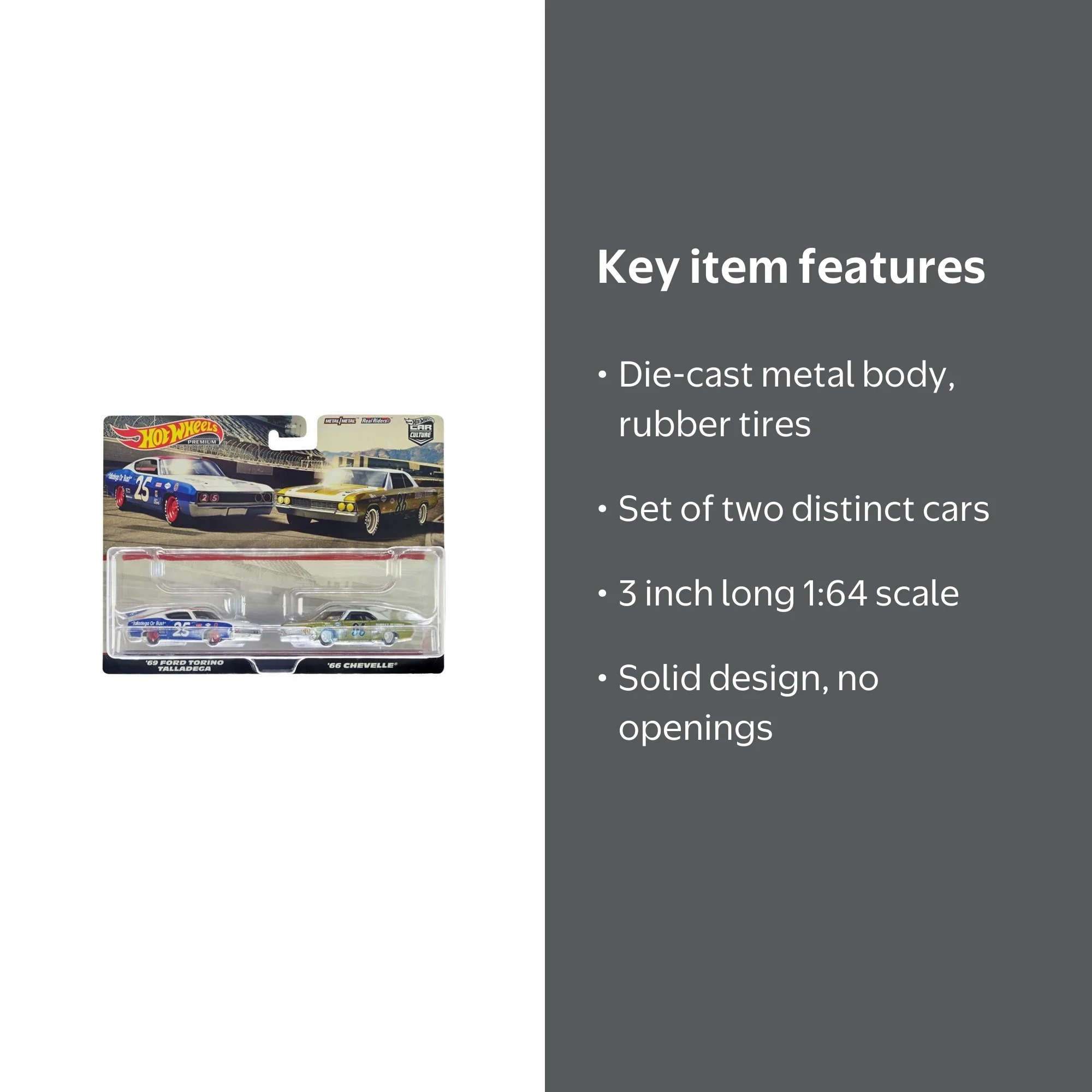 Hot Wheels Car Culture 2 Pack '69 Ford Torino Talladega & '66