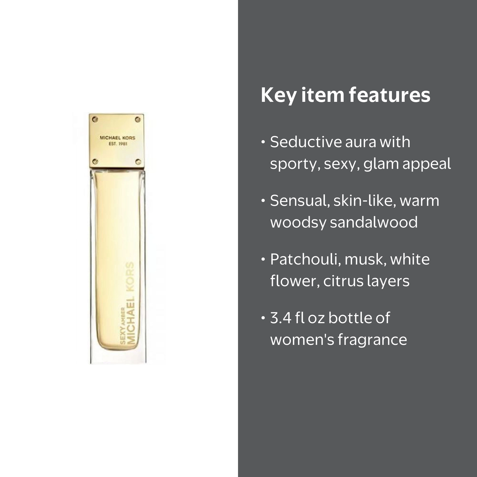 Michael Kors, Perfume for Women, Sexy Amber Eau de Parfum, 3.4 Oz