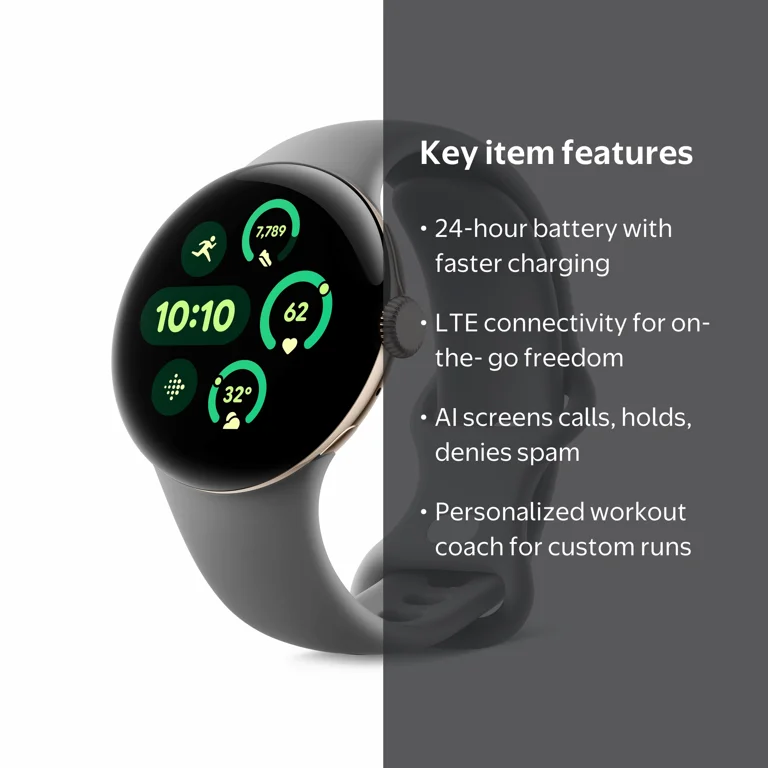 Pixel Watch 3 - 41mm Hazel (LTE) - Walmart.com