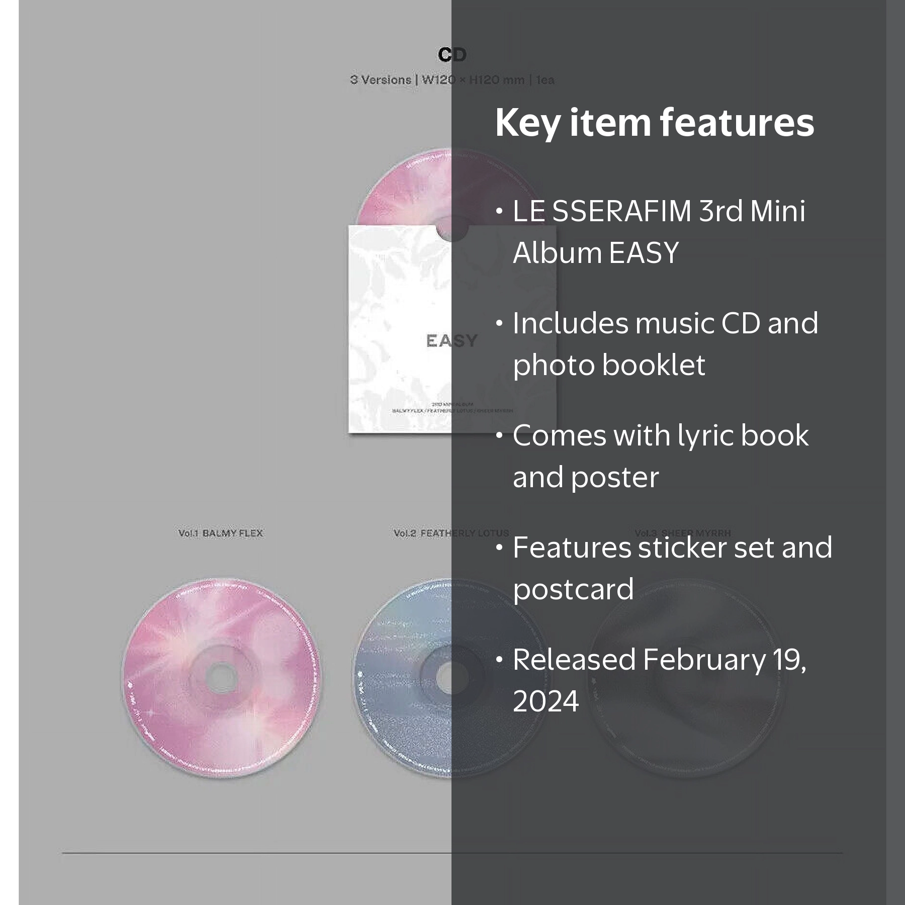 LE SSERAFIM - Easy (Vol.1 Version) CD - Walmart.com