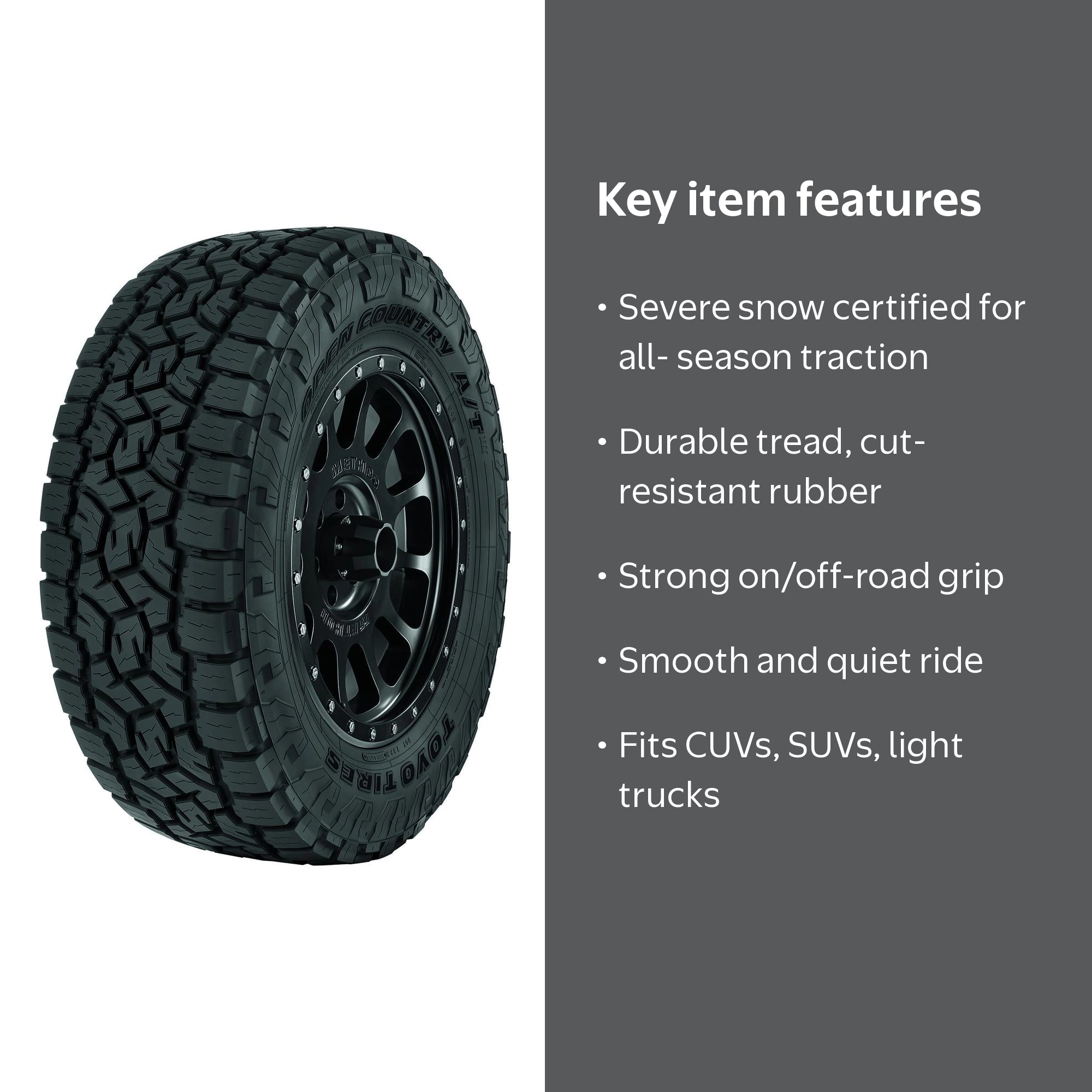Toyo, Light Truck Tire, 225/65R17, All Terrain Off-Road Tread