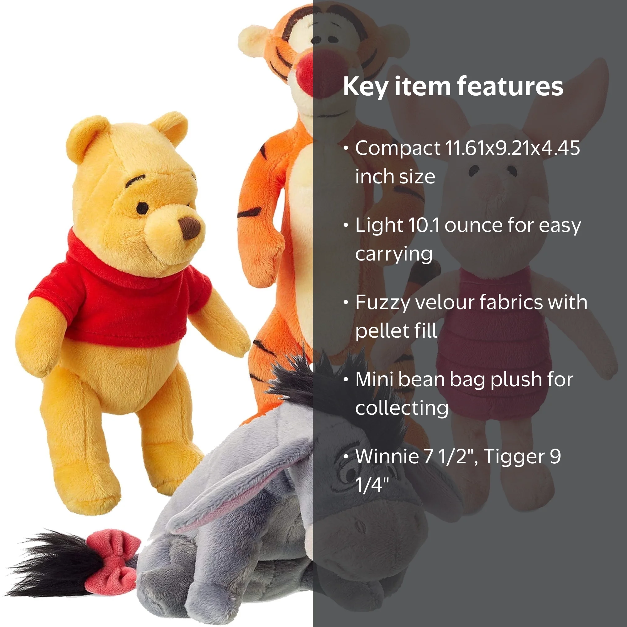Winnie the Pooh and Friends Classic Character Plushies Set - NEW
