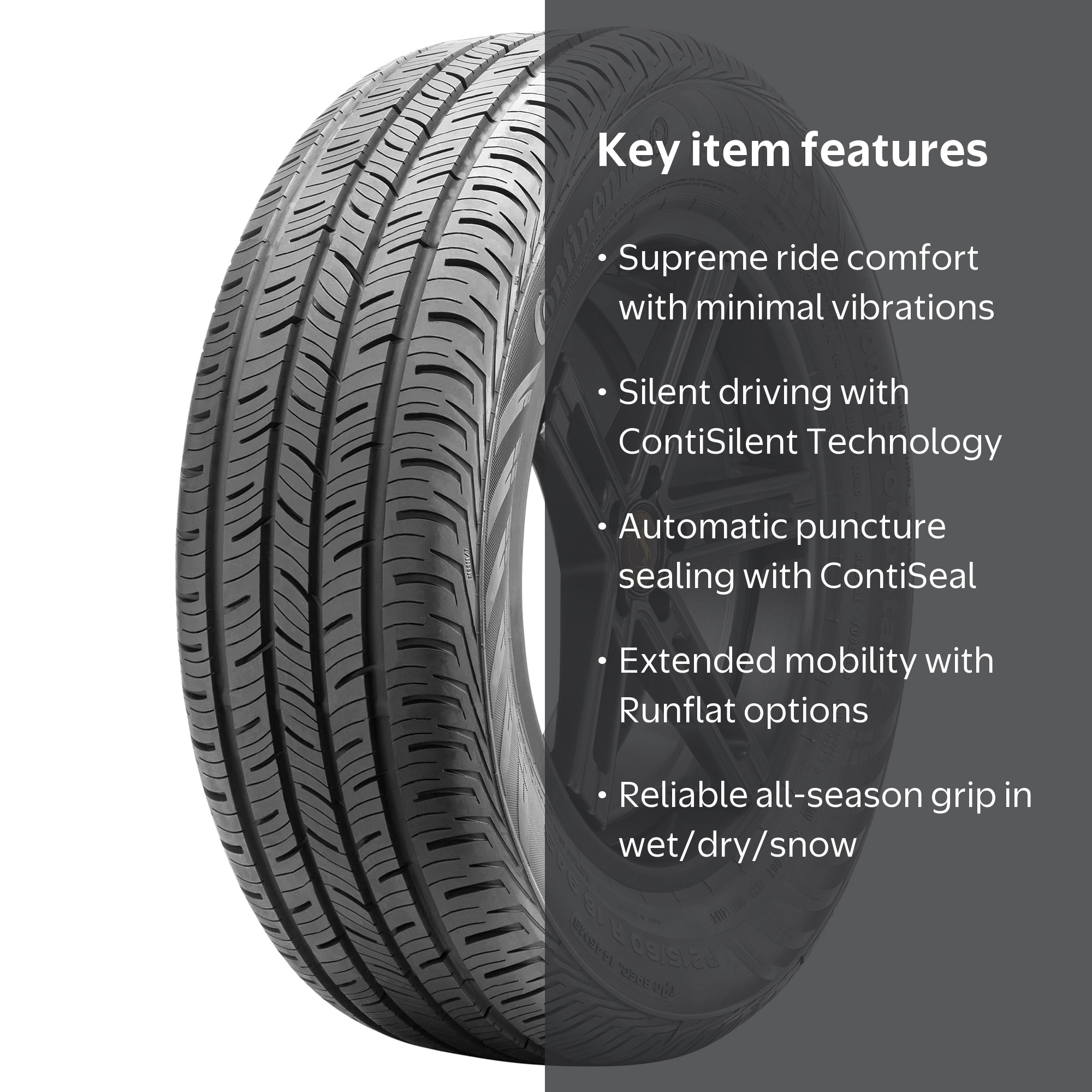Continental, Passenger Tire, P215/55R18 94H, Black - Walmart.com
