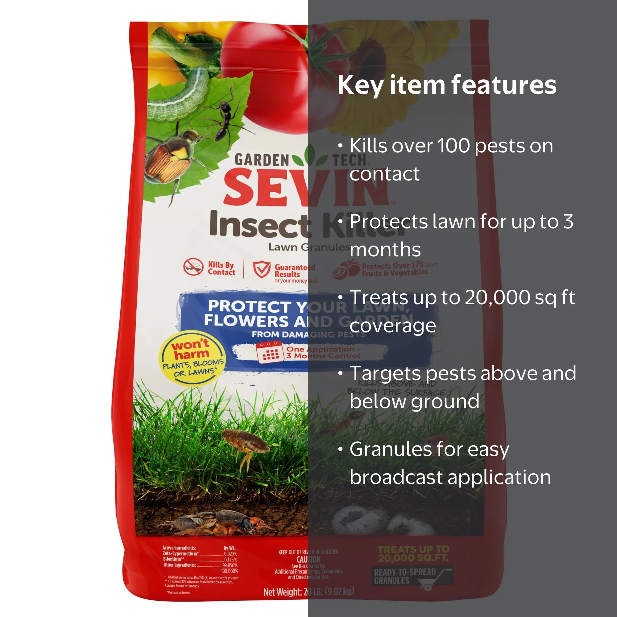 Sevin Insect Killer Granules; Pest Yard Treatment, Bug Control