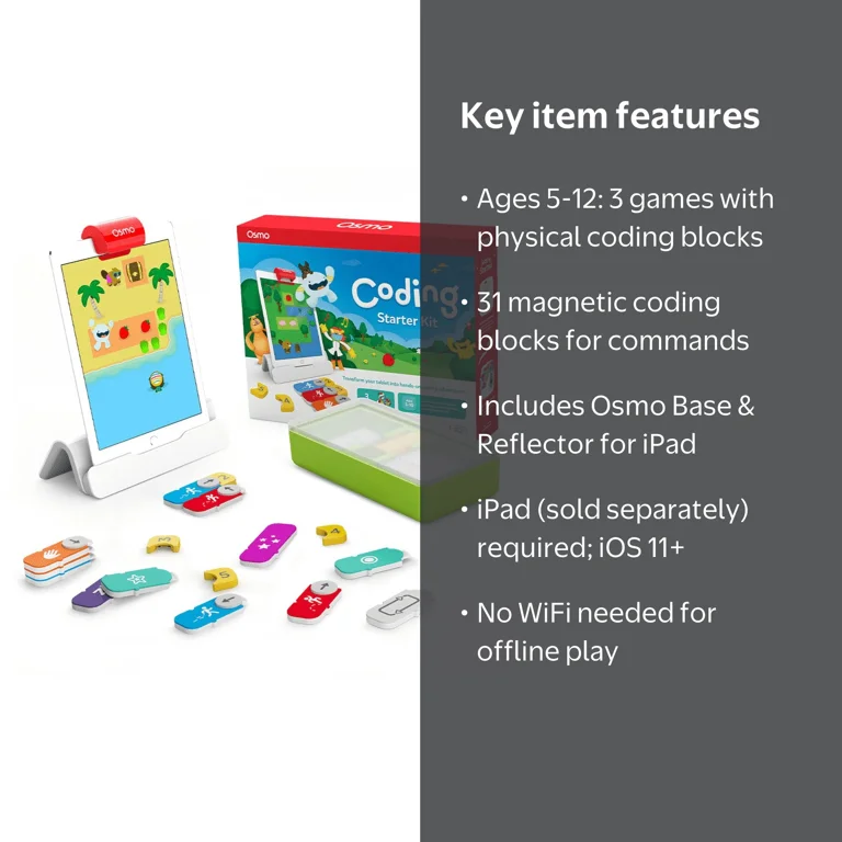 Osmo, Coding Starter Kit for iPad, Ages 5-12, Learning & Puzzles