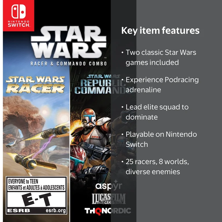 Star Wars: Racer and Commando Combo, THQ Nordic, Nintendo Switch