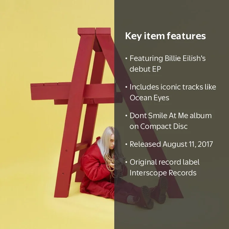 Interscope Records, Music CD, Dont Smile At Me, Billie Eilish