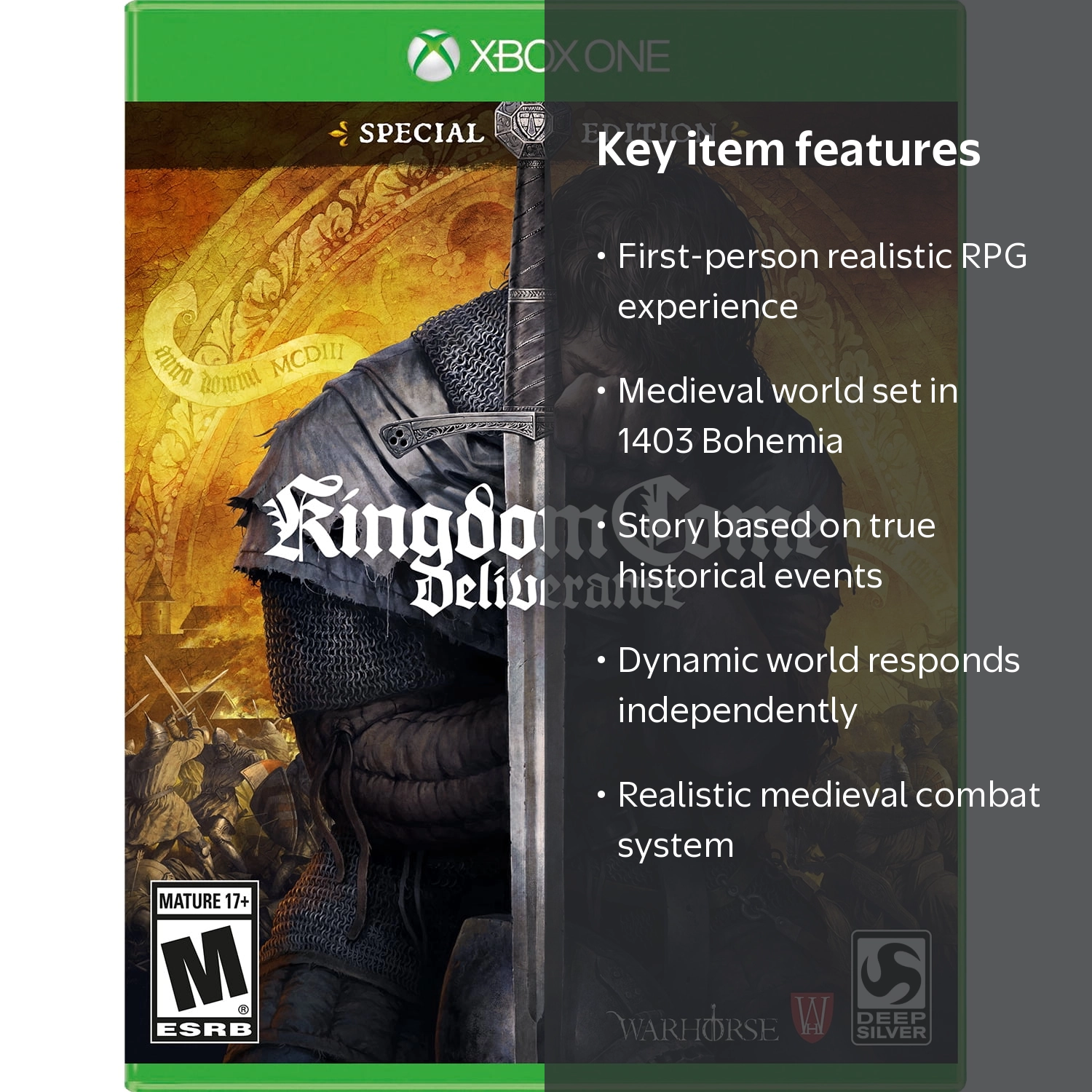 家庭用ゲームソフト Kingdom Come Deliverance:  Edition Kingdom Come Deliverance Special Edition (Xbox One) - Walmart.com