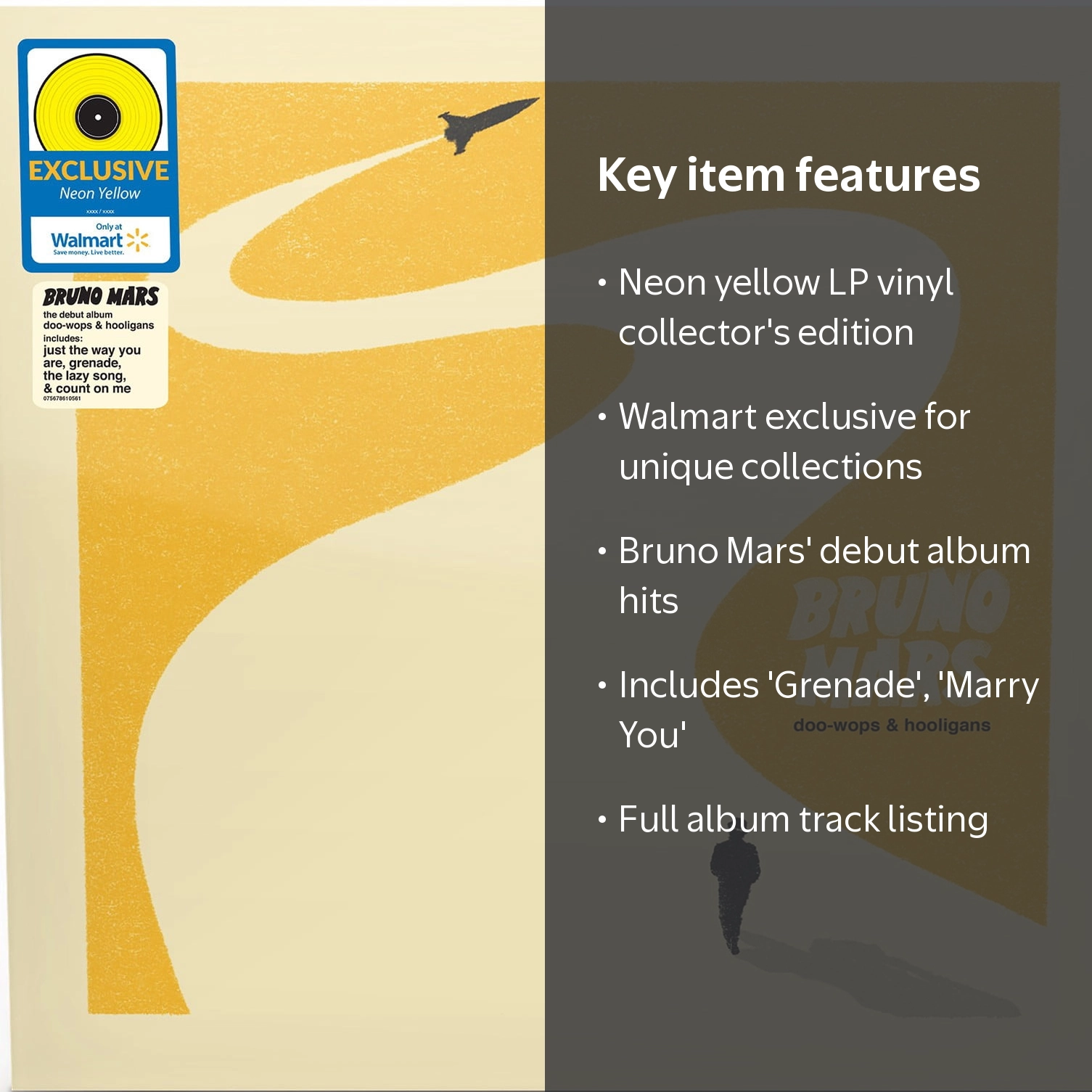 Free Shipping! Bruno Mars Doo Wops & Hooligans Vinyl Walmart
