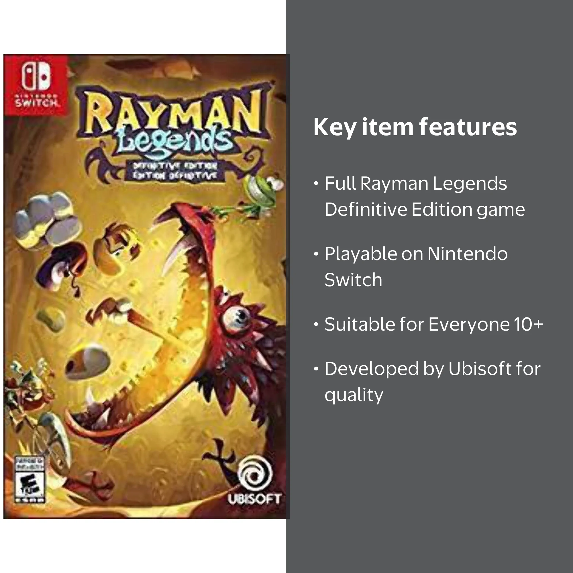 Ubisoft Rayman Legends Definitive Edition, Adventure Game For
