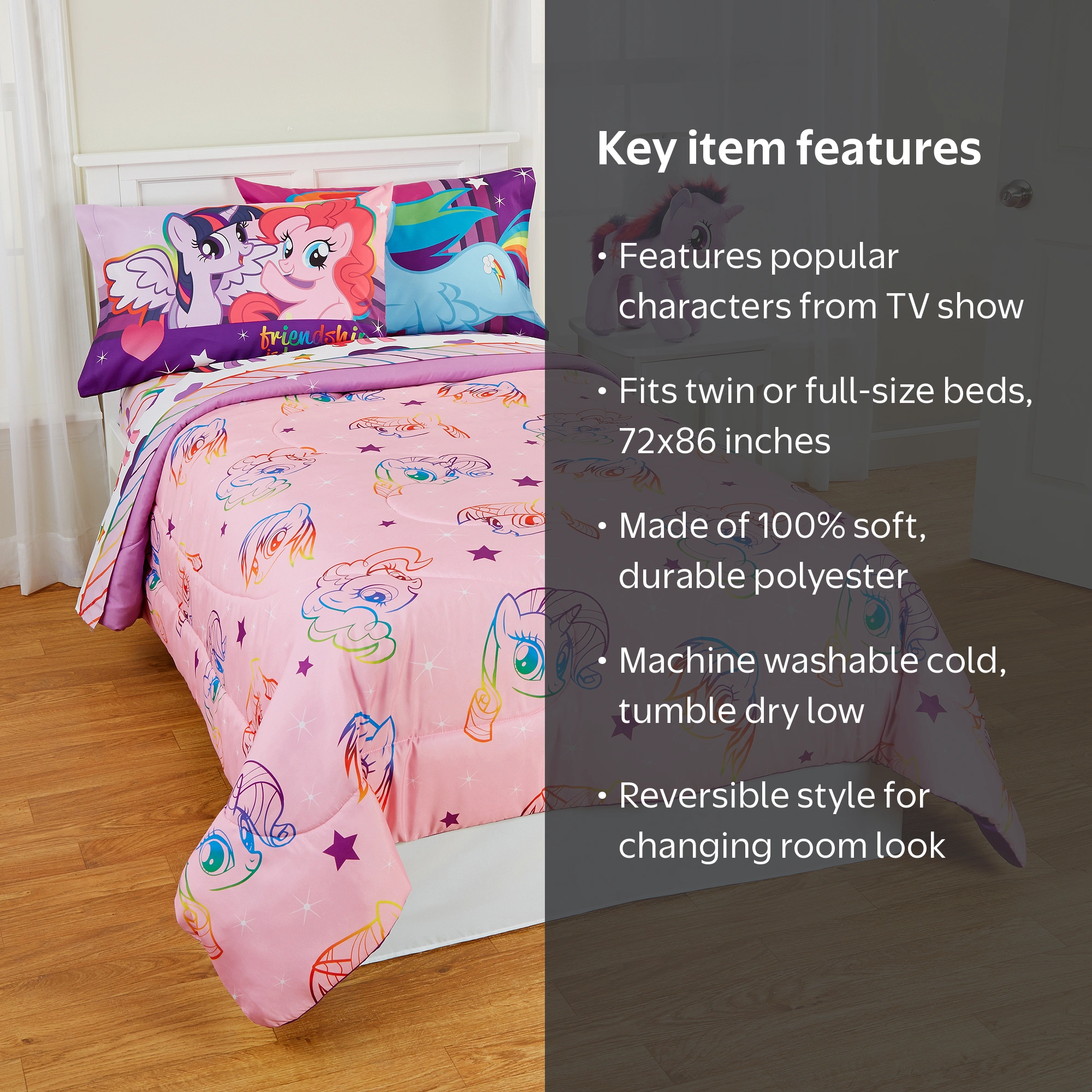 My Little Pony Twin or Full Bedding Comforter, 1 Each - Walmart.com