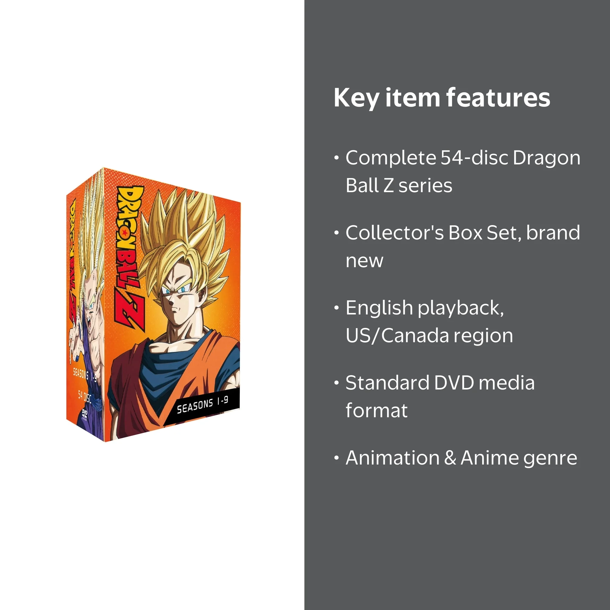 DRAGON BALL Z The Complete Series Seasons 1-9 ( DVD 54 Disc Set