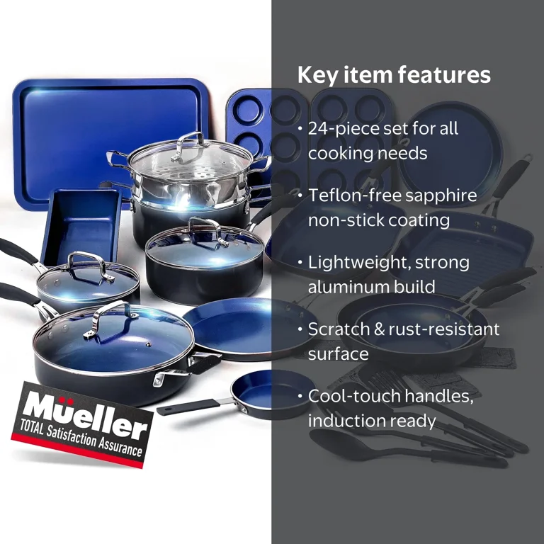 Mueller Sapphire UltraClad Kitchen Induction 24 Piece Set