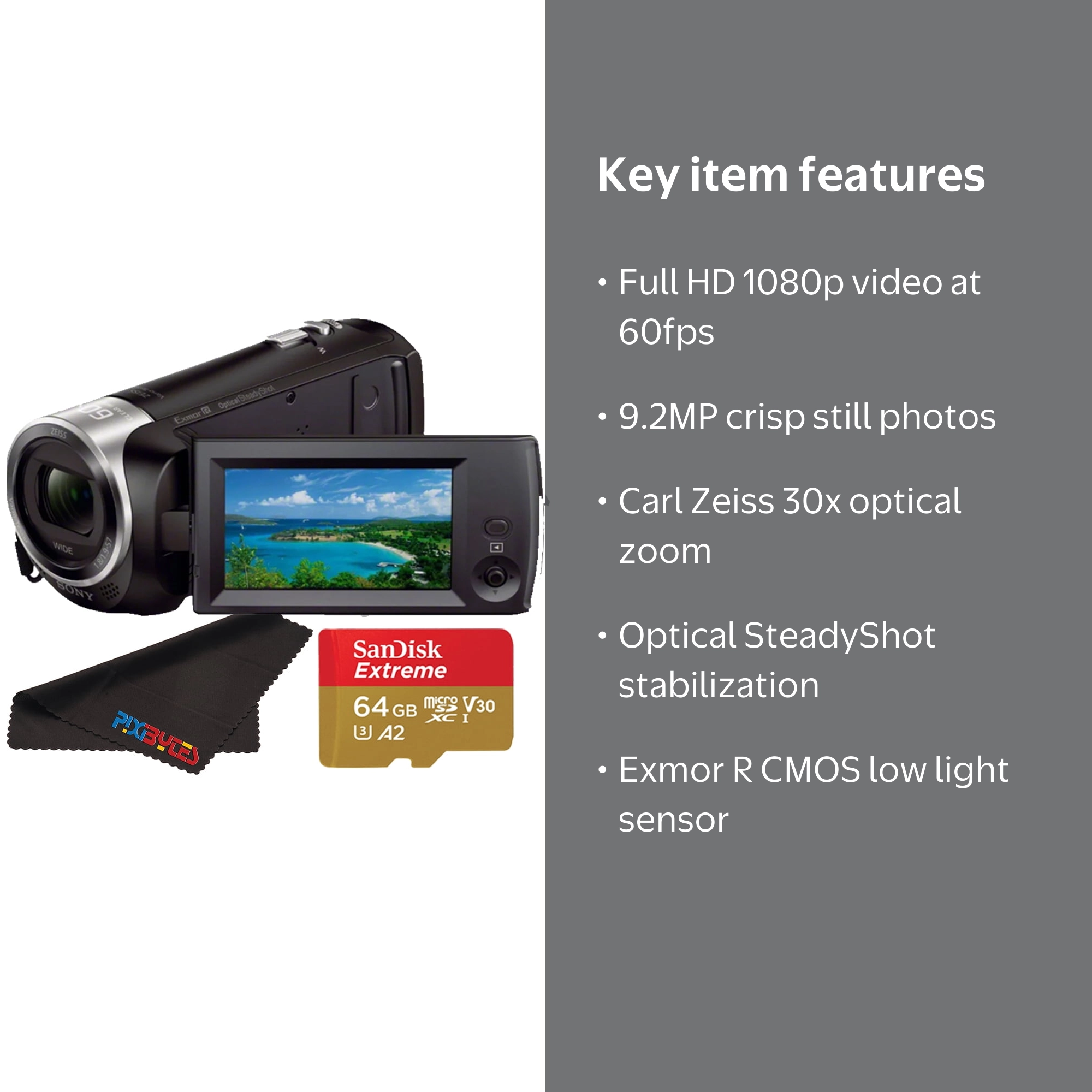 Sony HDR-CX405 HD Handycam, Digital Movie Recorder Camera with