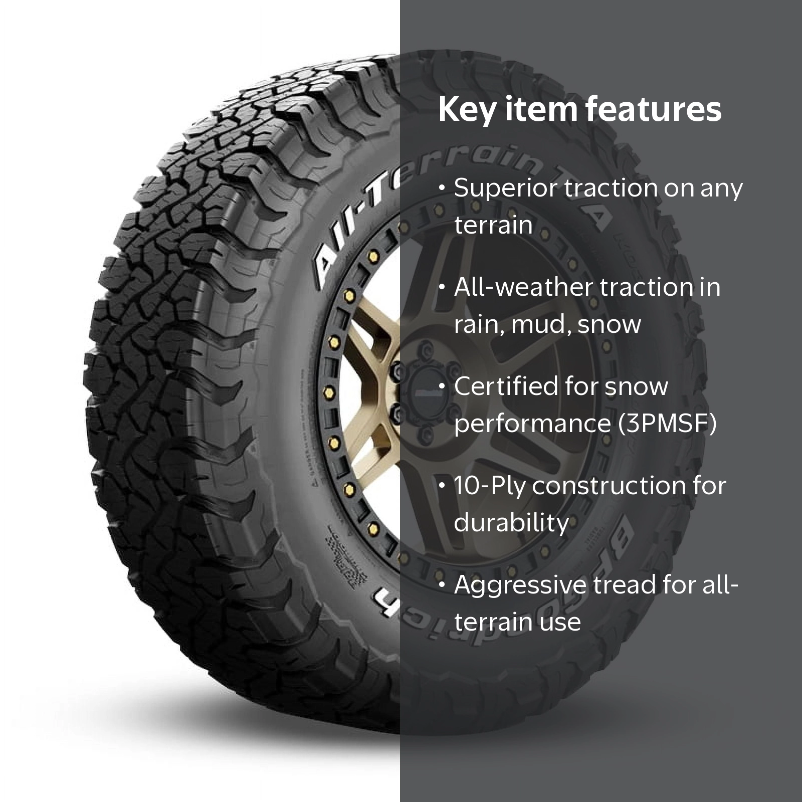 BFG All-Terrain T/A KO3 LT295/75R16 128/125S E - Walmart.com