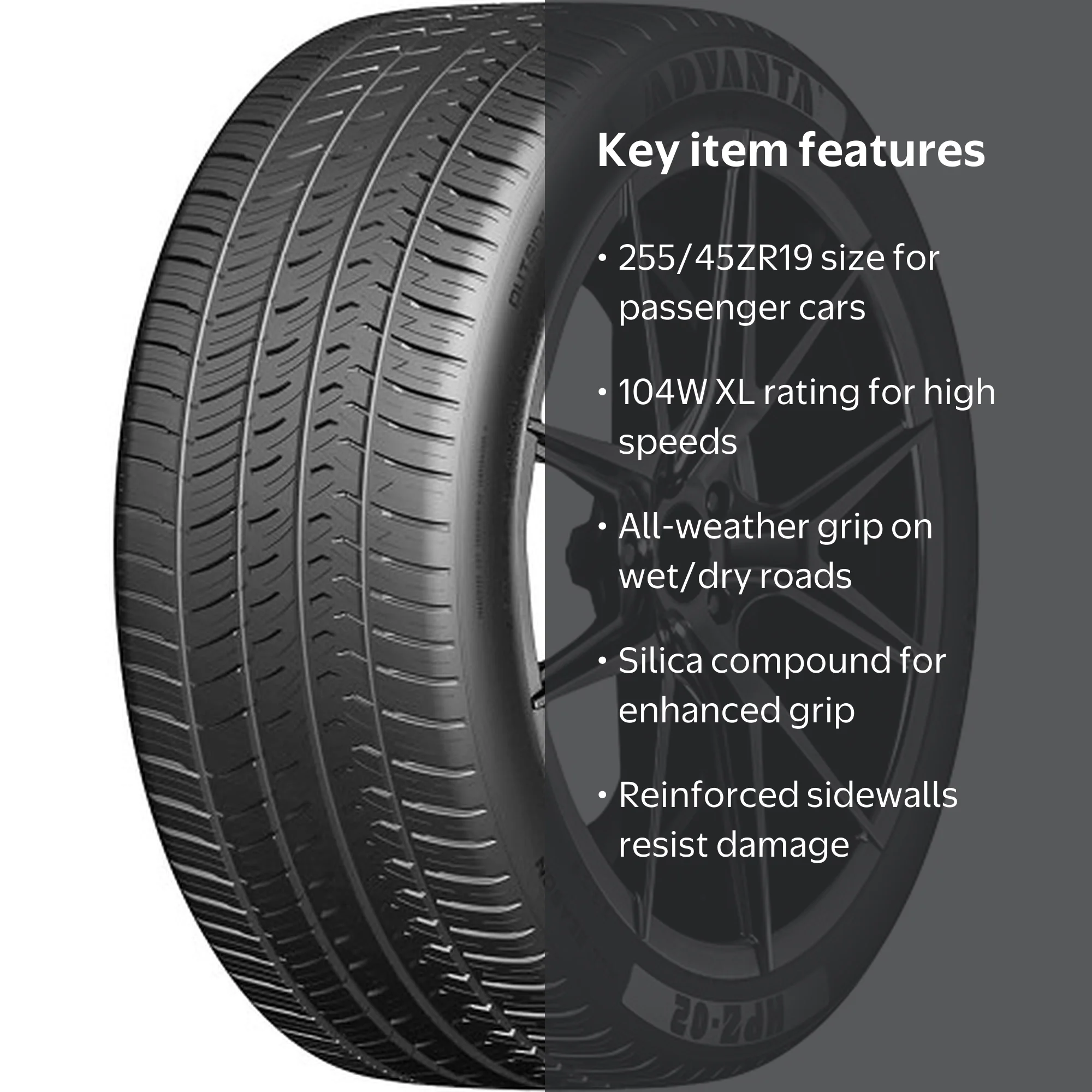 Advanta HPZ-02 Performance 255/45ZR19 104W XL Passenger Tire