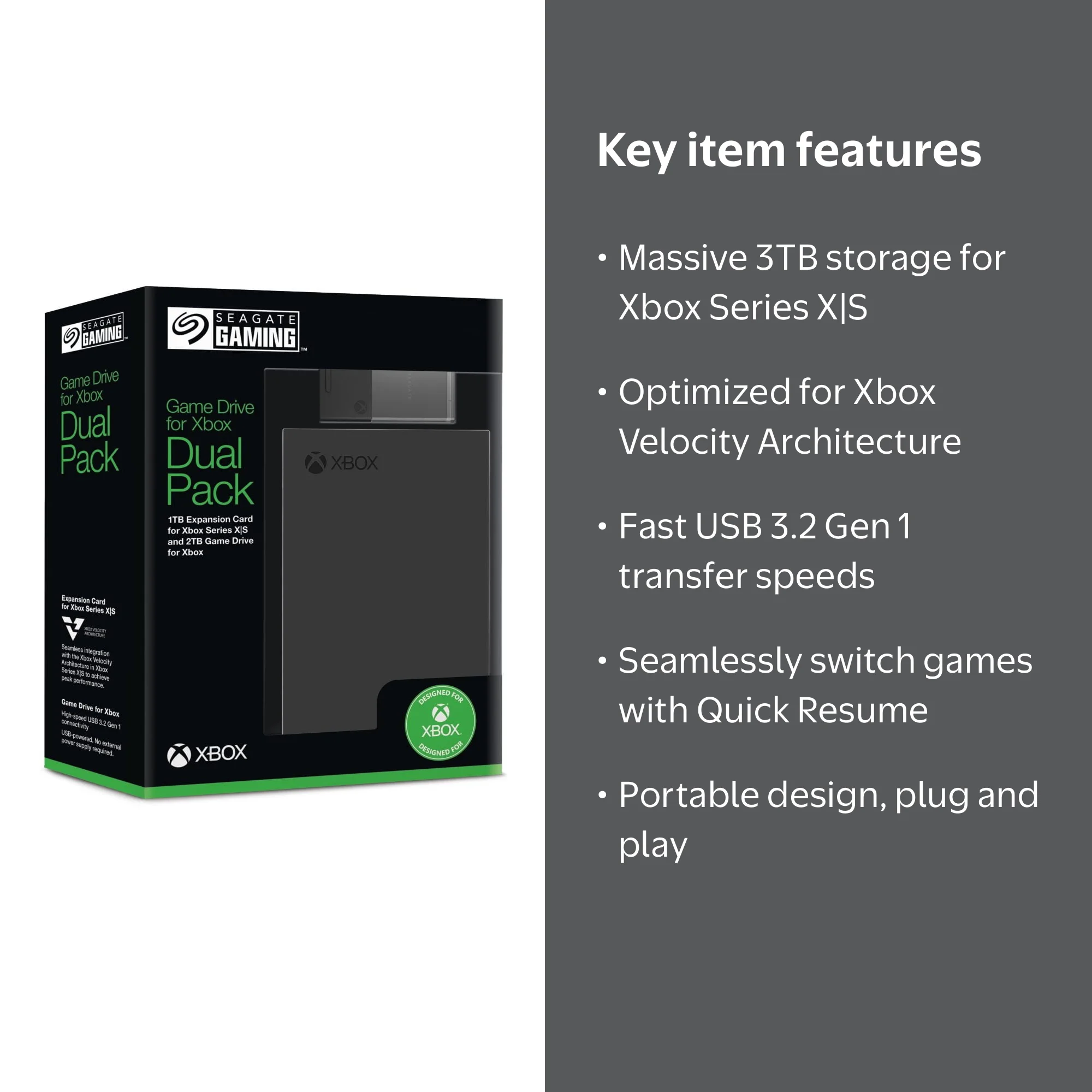 Seagate 1TB Expansion Card + 2TB Game Drive for Xbox Series X|S