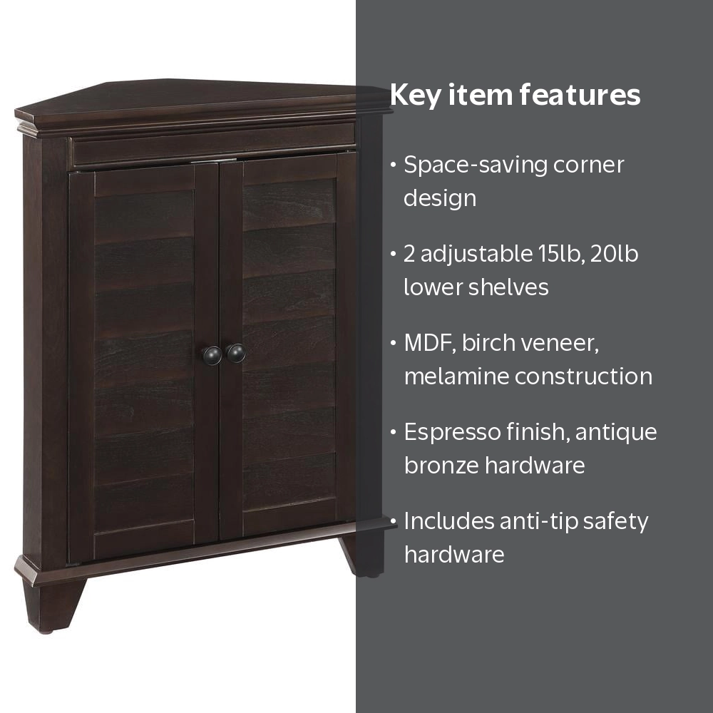 Crosley Furniture Lydia Corner Storage Cabinet - Walmart.com