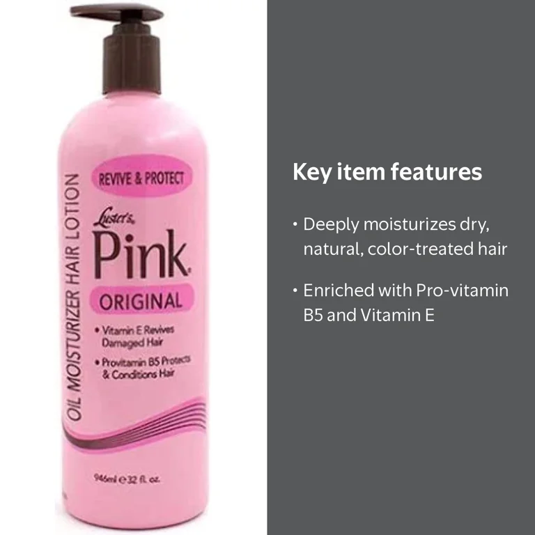 Luster's Pink, Hair Lotion, 32 oz, Deep Moisturizing for Coarse