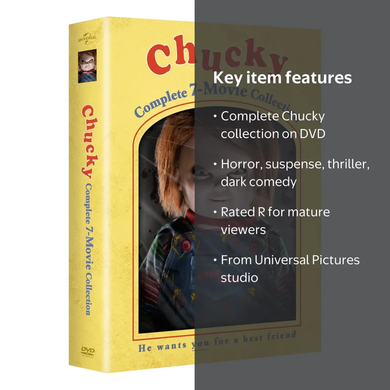 Free Shipping! SDS Chucky 7-Movie Collection DVD, Child's Play
