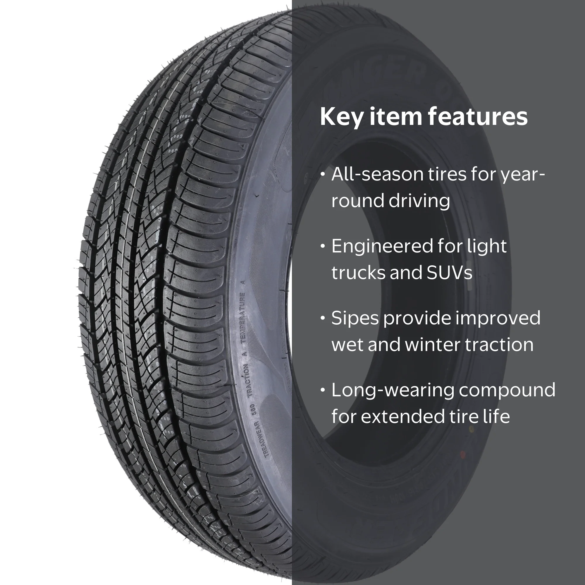 Thunderer Ranger R007 HT All-Season Light Truck Tire, 265/50R20