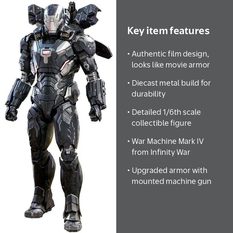Marvel Movie Masterpiece War Machine Mark IV Diecast Collectible