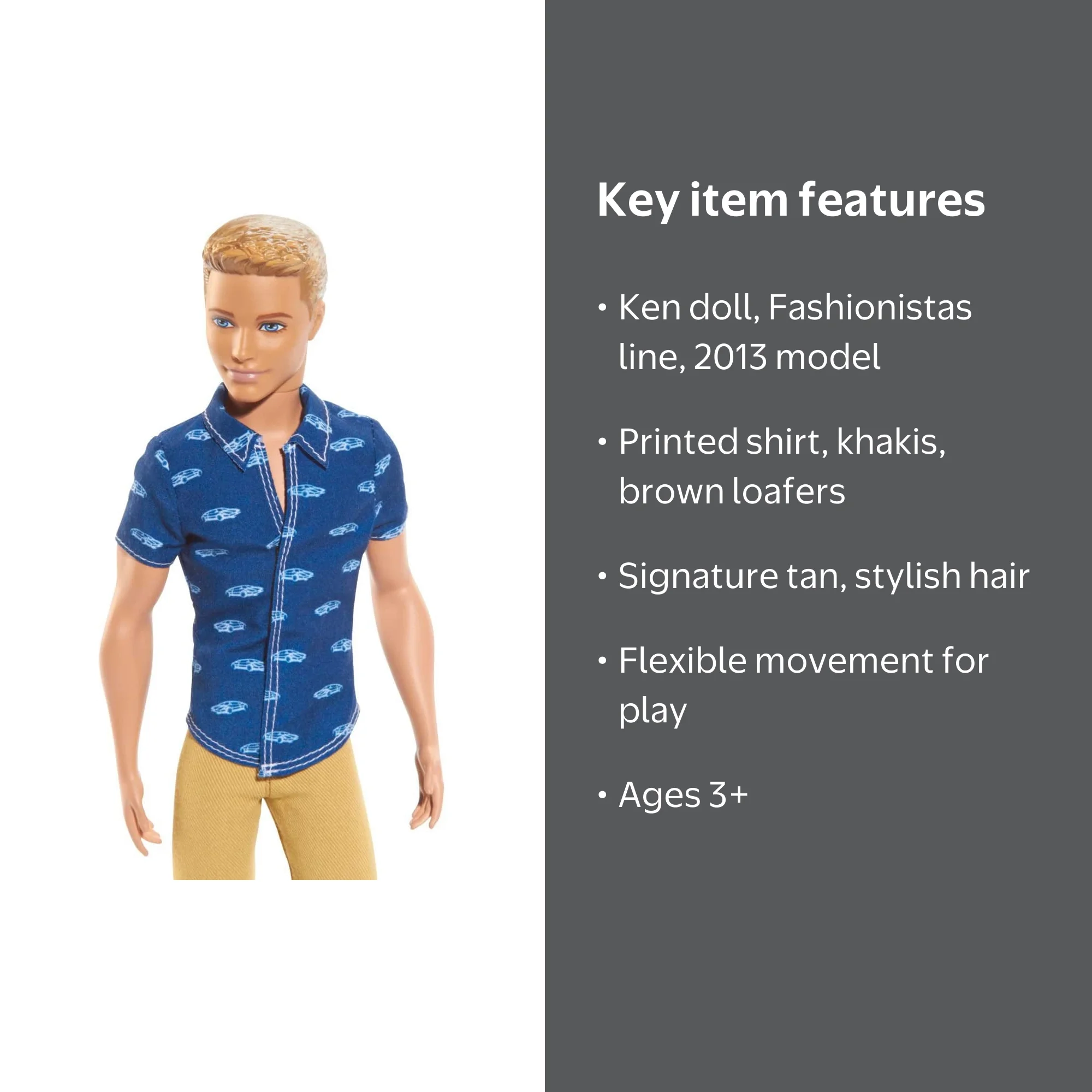 Barbie Fashionistas Ken Doll 2013 Mattel #BFW10 - Walmart.com
