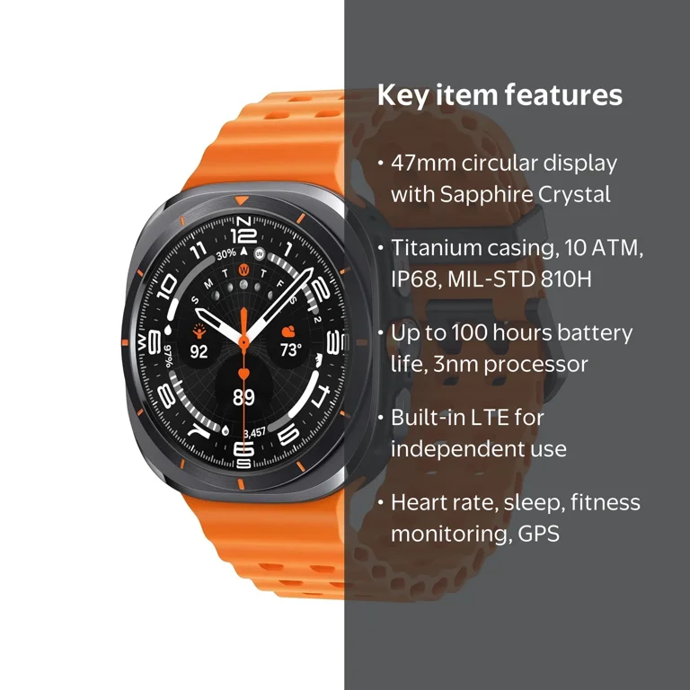 Samsung, Galaxy Watch Ultra, 47mm LTE, Titanium Gray - Walmart.com