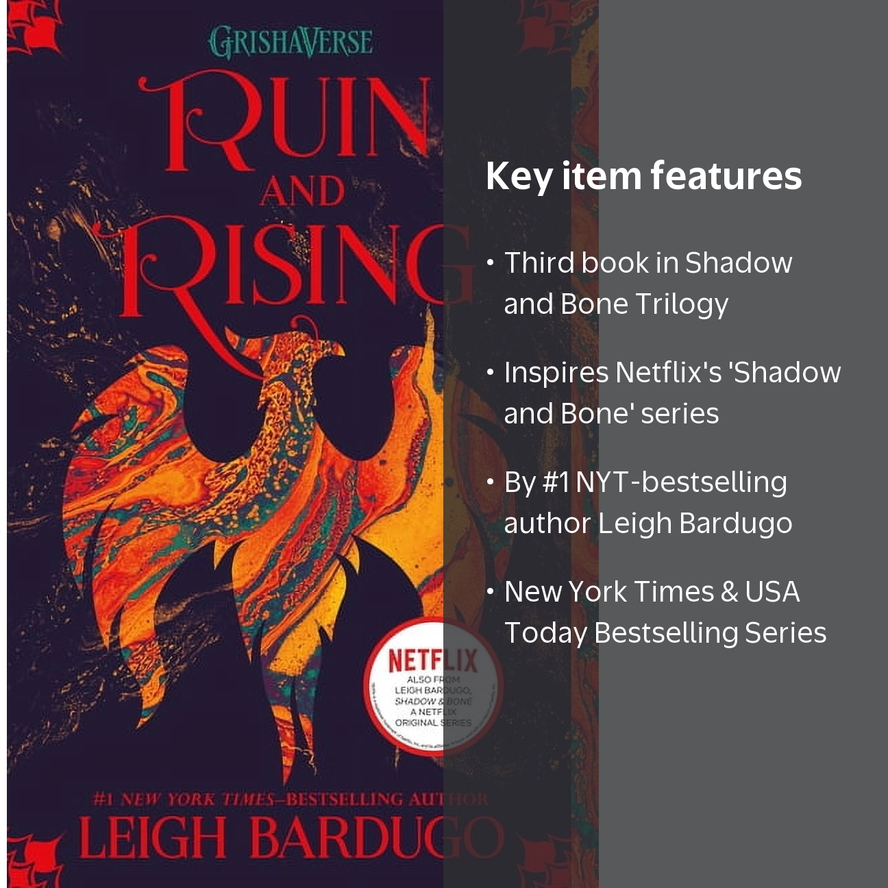 Shadow and Bone Trilogy Ruin and Rising, Book 3, (Paperback