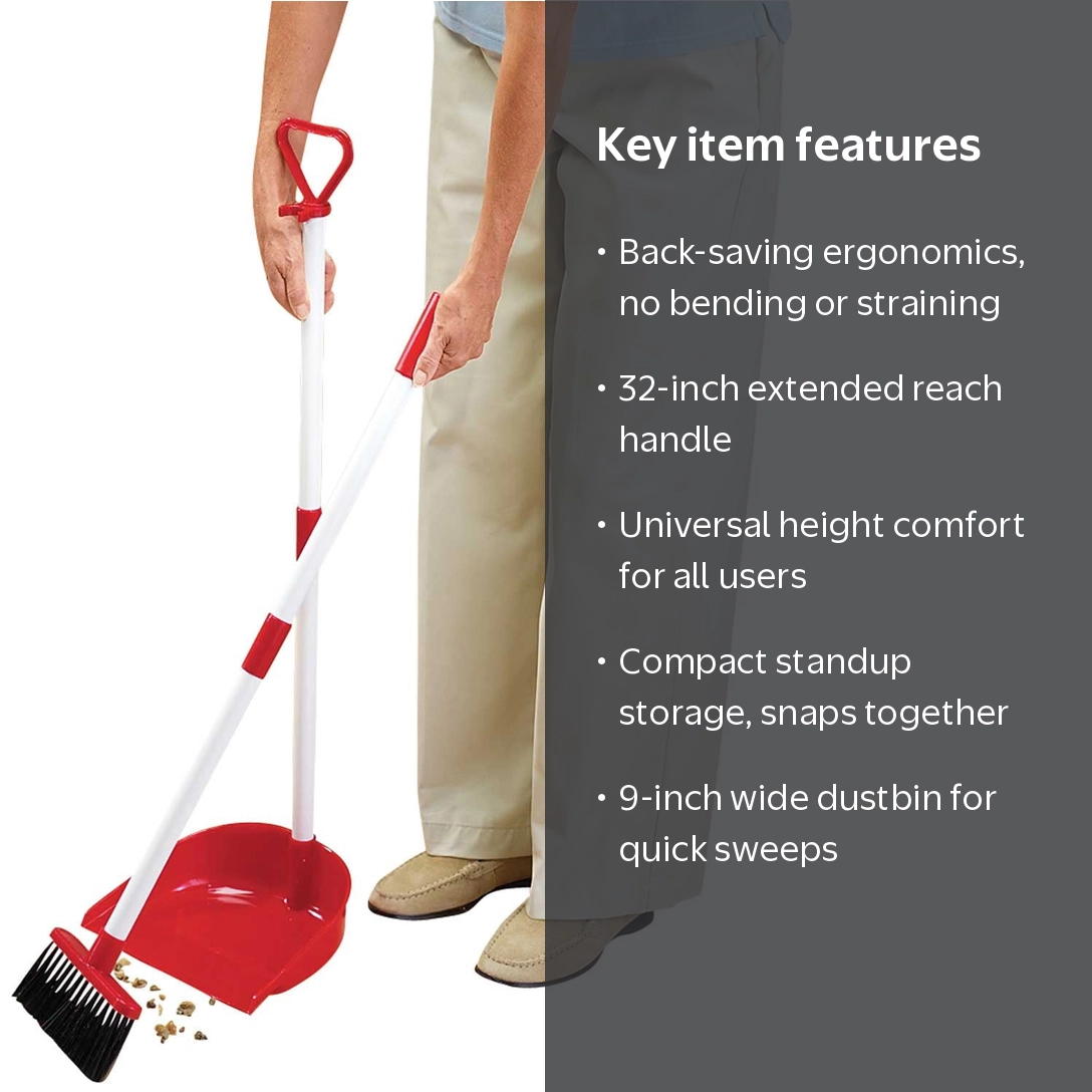 Long Handled Dust Pan With Broom - Walmart.com
