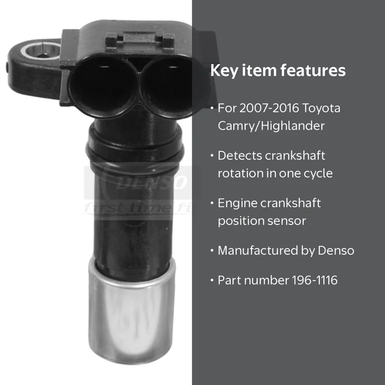 Denso Engine Crankshaft Position Sensor 196-1116 Fits select: 2007