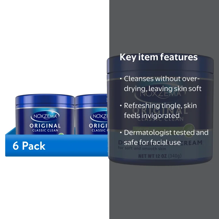 6 pack) Noxzema Classic Clean Original Deep Cleansing Cream with